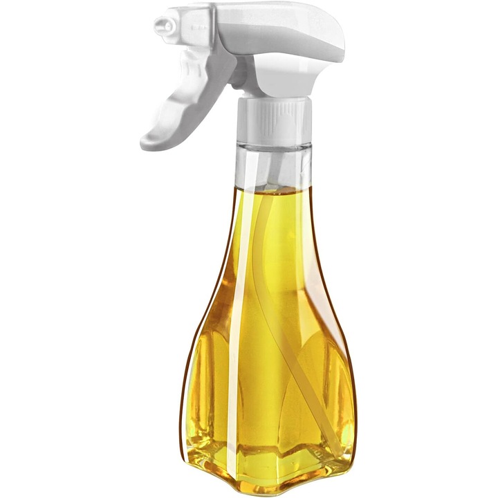 Oliviera din sticla, 240ml, pulverizare 2 in 1, Alb/Transparent