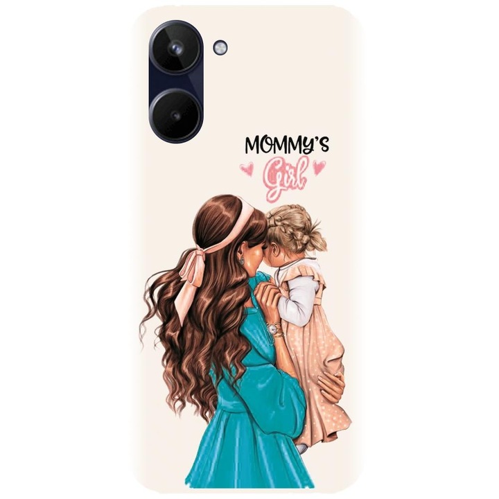 Husa din silicon compatibila cu Realme 10 4g - model Super mama si fetita
