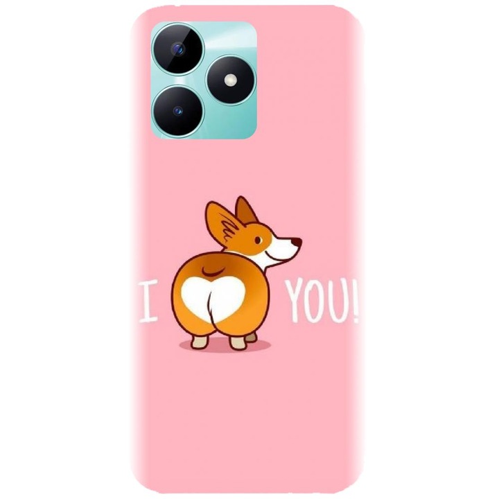 Силиконов кейс съвместим с Realme C53 4G - модел I Corgi U