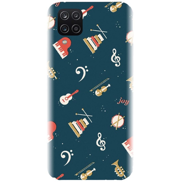 Husa din silicon compatibila cu Samsung Galaxy A12 / A12 Nacho - model Muzica