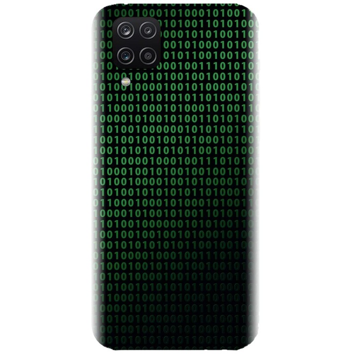 Husa din silicon compatibila cu Samsung Galaxy A12 / A12 Nacho - model Binary Code