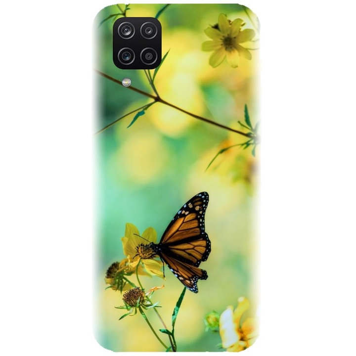 Husa din silicon compatibila cu Samsung Galaxy A12 / A12 Nacho - model Butterfly 001