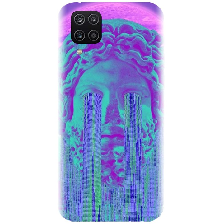 Husa din silicon compatibila cu Samsung Galaxy A12 / A12 Nacho - model Glitch