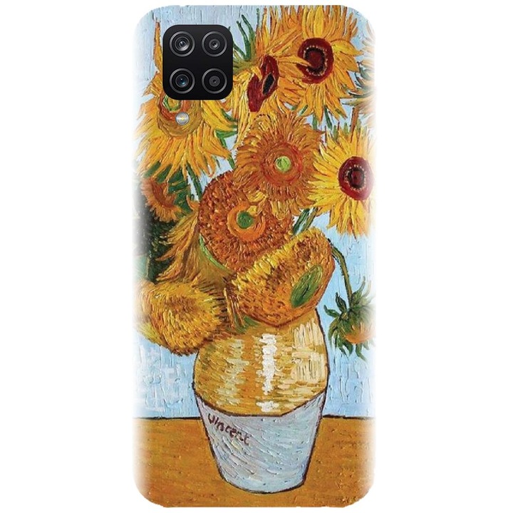Husa din silicon compatibila cu Samsung Galaxy A12 / A12 Nacho - model Sunflowers 2