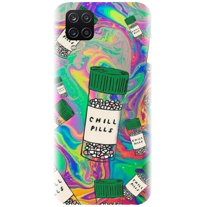 Husa din silicon compatibila cu Samsung Galaxy A12 / A12 Nacho - model Trippy Pills