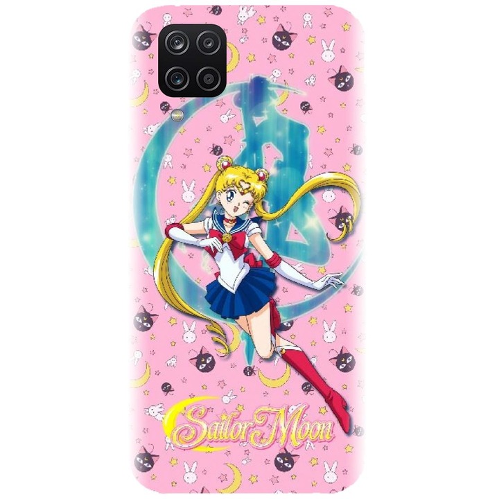Husa din silicon compatibila cu Samsung Galaxy A12 / A12 Nacho - model Sailor Moon
