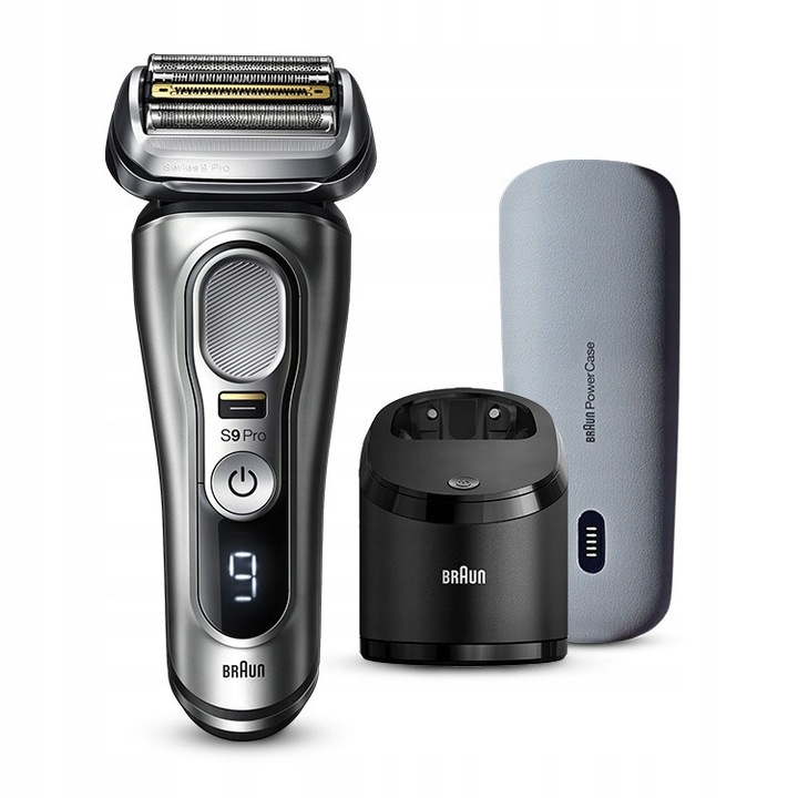 Електрическа самобръсначка Braun Series 9 Pro, 9477CC, за мокро и сухо бръснене, сребриста