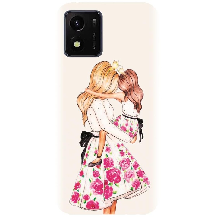 Силиконов кейс съвместим с Vivo Y01 - Майка и дъщеря модел 2