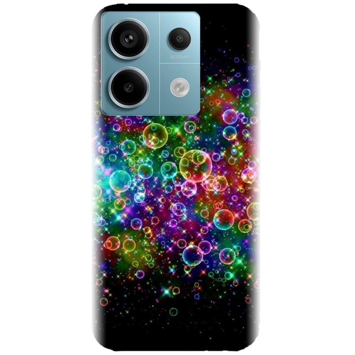Калъф, съвместим с модел Xiaomi Redmi Note 13 Pro 5G - Rainbow Colored Soap Bubbles, Силикон