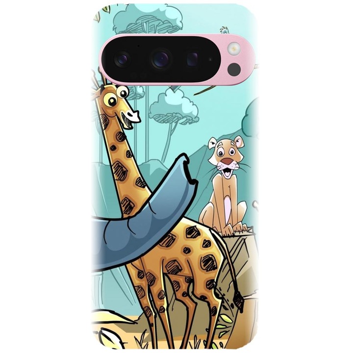 Husa din silicon compatibila cu Google Pixel 9 / Pixel 9 Pro - model Animale din jungla