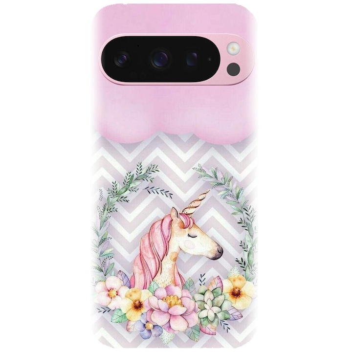 Husa din silicon compatibila cu Google Pixel 9 / Pixel 9 Pro - model Aesthetic Unicorn