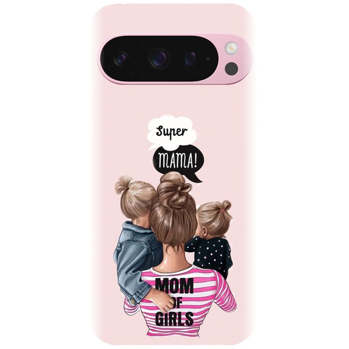 Husa din silicon compatibila cu Google Pixel 9 / Pixel 9 Pro - model Mama de fete