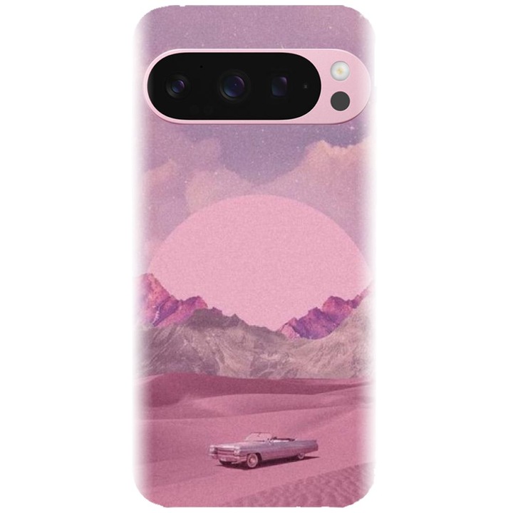 Husa din silicon compatibila cu Google Pixel 9 / Pixel 9 Pro - model Collage Pink