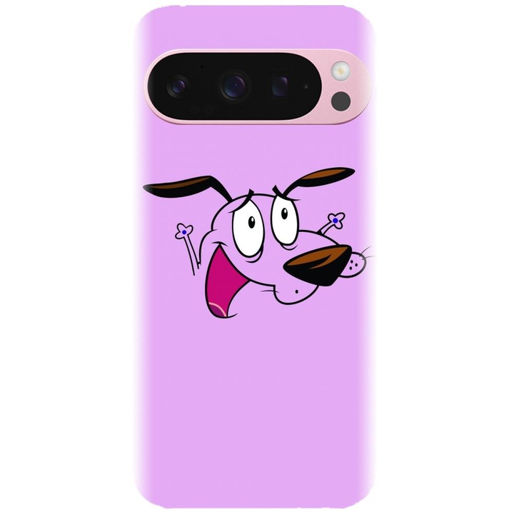 Husa din silicon compatibila cu Google Pixel 9 / Pixel 9 Pro - model Courage The Cowardly Dog