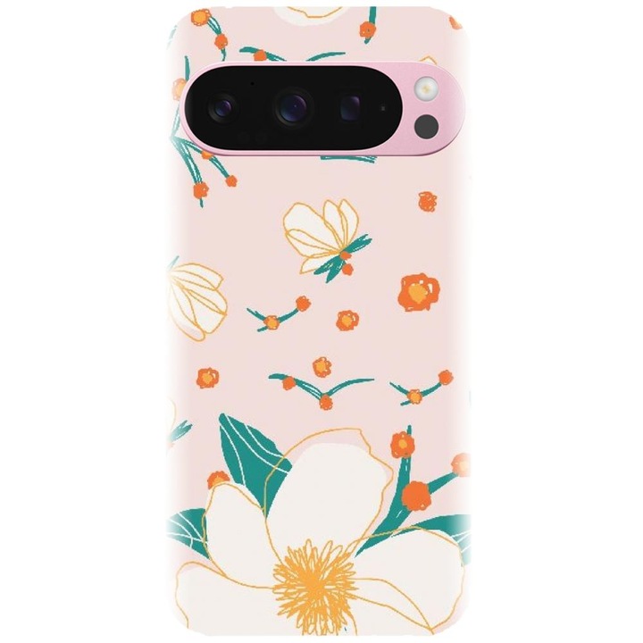 Husa din silicon compatibila cu Google Pixel 9 / Pixel 9 Pro - model Floral