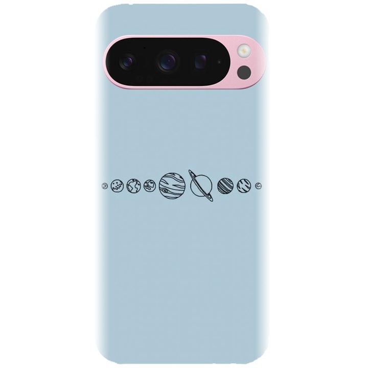 Husa din silicon compatibila cu Google Pixel 9 / Pixel 9 Pro - model Planets