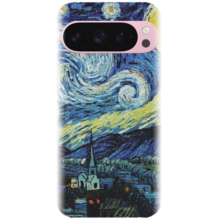 Husa din silicon compatibila cu Google Pixel 9 / Pixel 9 Pro - model The Starry Night