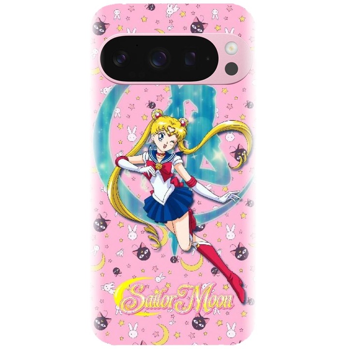Husa din silicon compatibila cu Google Pixel 9 / Pixel 9 Pro - model Sailor Moon