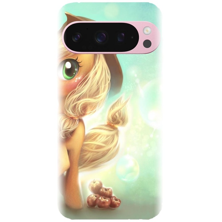 Husa din silicon compatibila cu Google Pixel 9 / Pixel 9 Pro - model Cute pony AppleJack