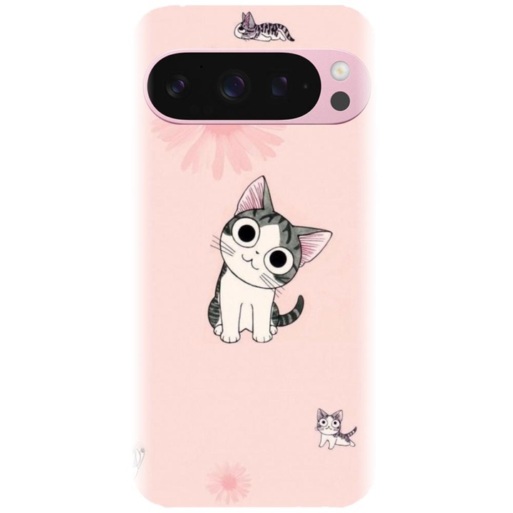Силиконов кейс съвместим с Google Pixel 9 / Pixel 9 Pro - модел Cute cat