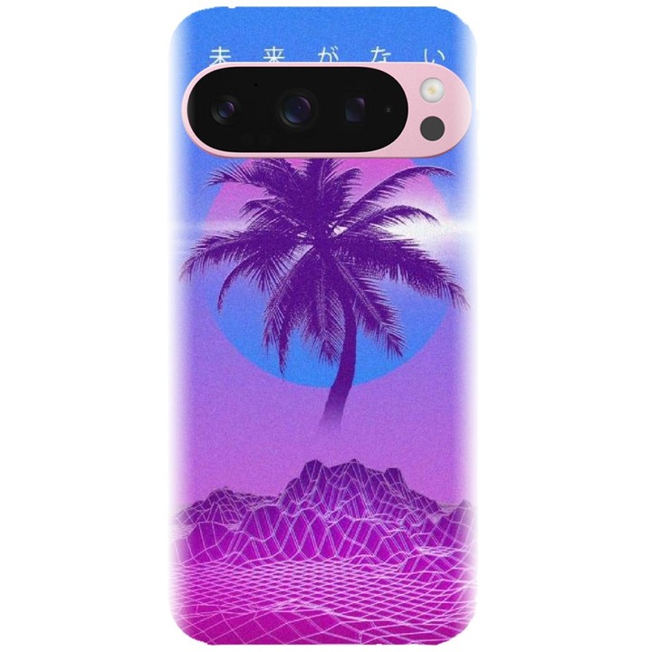 Husa din silicon compatibila cu Google Pixel 9 / Pixel 9 Pro - model Vaporwave Palm