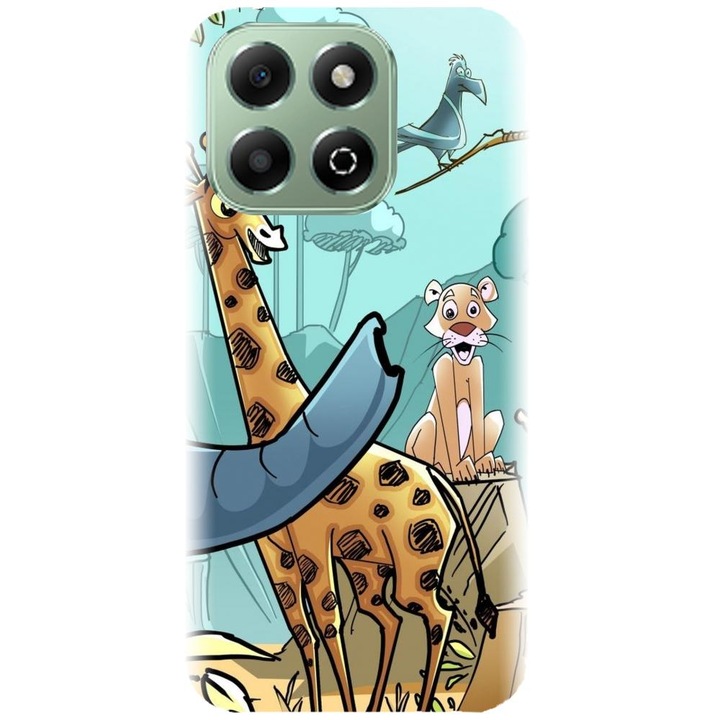 Husa din silicon compatibila cu Honor X6B 4g - model Animale din jungla