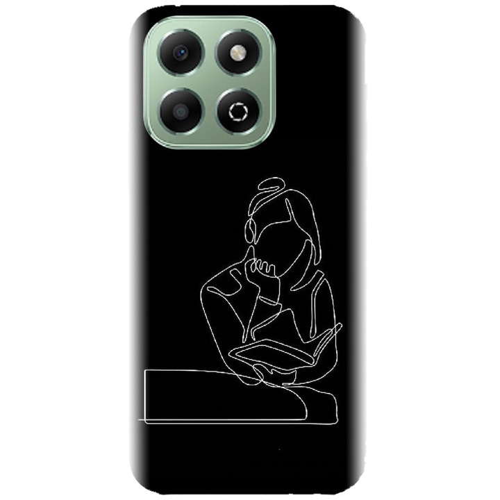 Силиконов кейс съвместим с Honor X6B 4g - Line Art The Smart One модел