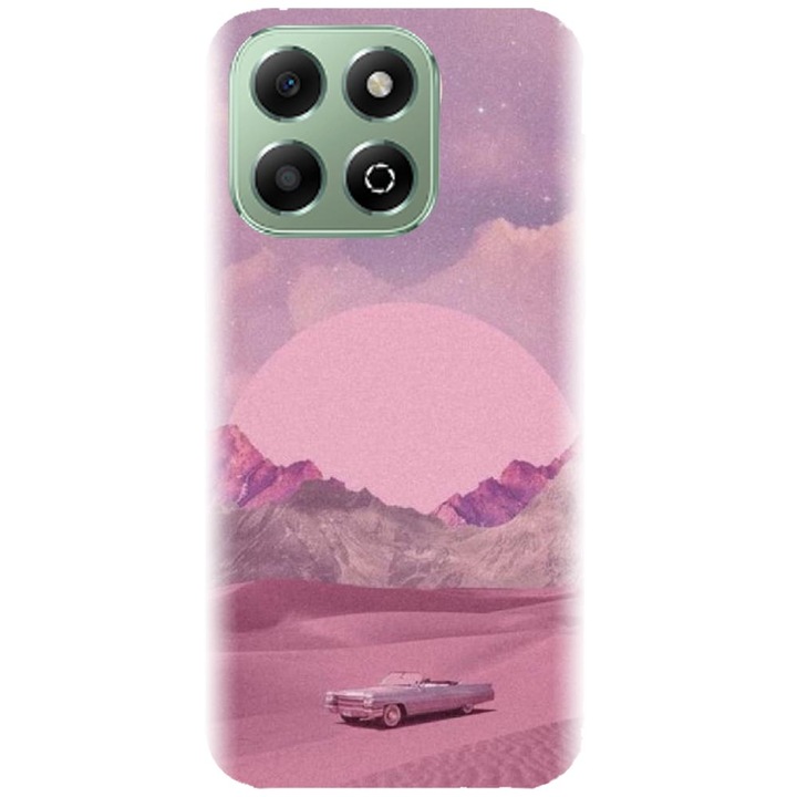 Husa din silicon compatibila cu Honor X6B 4g - model Collage Pink