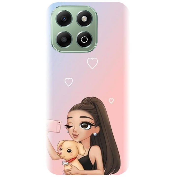 Силиконов калъф, съвместим с модел Honor X6B 4g - Selfie With Sweet Dog