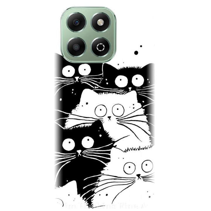 Husa din silicon compatibila cu Honor X6B 4g - model Oo Cats
