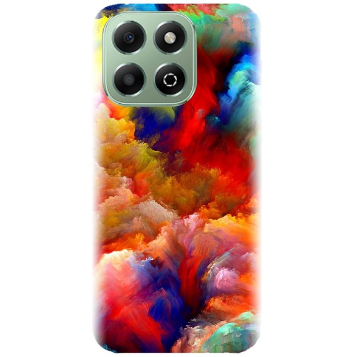 Husa din silicon compatibila cu Honor X6B 4g - model Oil Painting Colorful Strokes