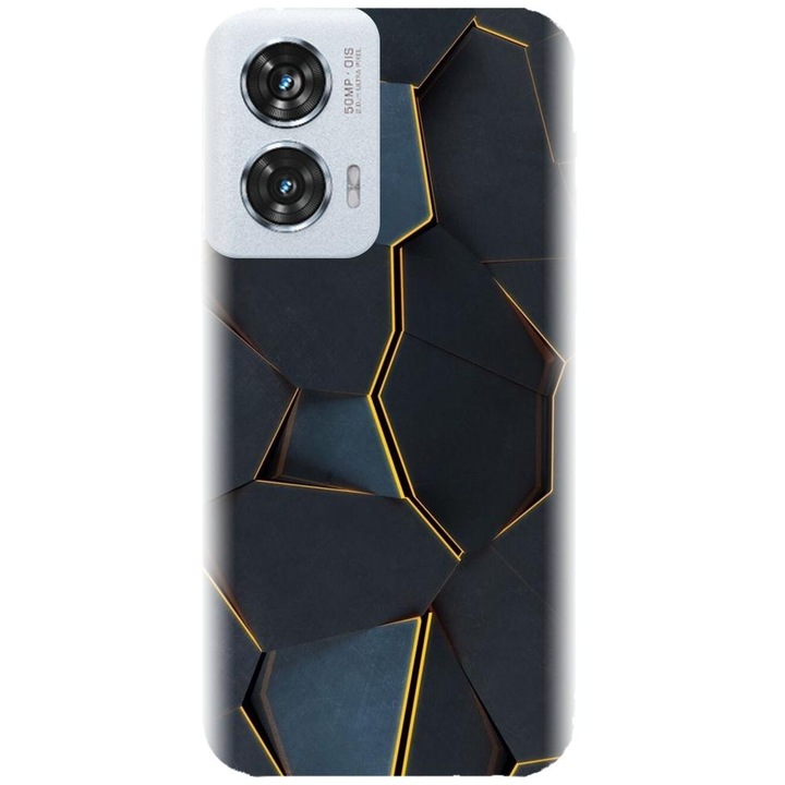 Husa din silicon compatibila cu Motorola Moto Edge 50 Fusion - model Abstract Draw