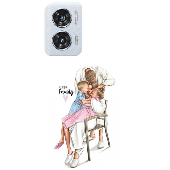 Husa din silicon compatibila cu Motorola Moto Edge 50 Fusion - model Super familia