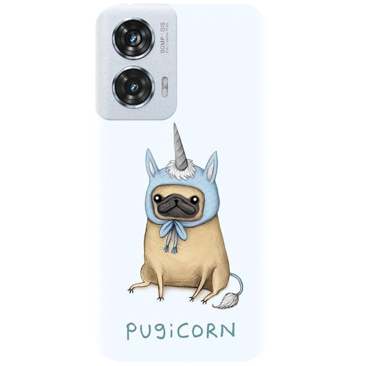 Husa din silicon compatibila cu Motorola Moto Edge 50 Fusion - model Pugicorn