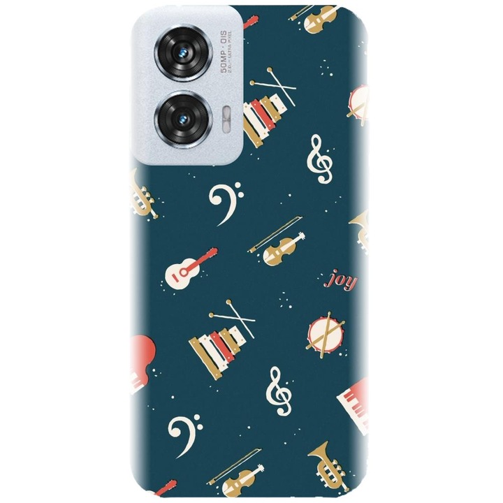 Husa din silicon compatibila cu Motorola Moto Edge 50 Fusion - model Muzica