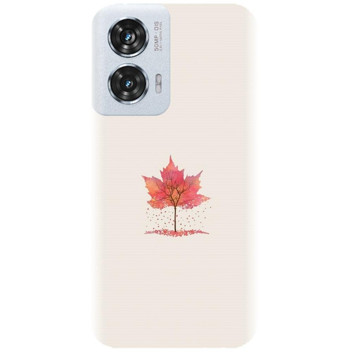 Husa din silicon compatibila cu Motorola Moto Edge 50 Fusion - model Autumn Tree Leaf