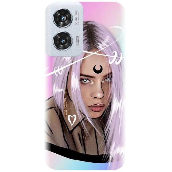 Силиконов калъф, съвместим с модел Motorola Moto Edge 50 Fusion - Fan Art Billie