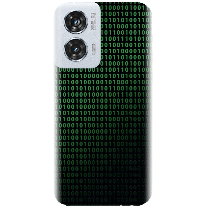 Силиконов калъф, съвместим с модел Motorola Moto Edge 50 Fusion - Binary Code