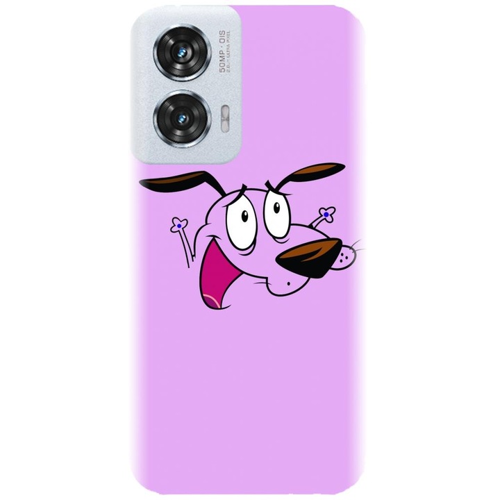 Husa din silicon compatibila cu Motorola Moto Edge 50 Fusion - model Courage The Cowardly Dog
