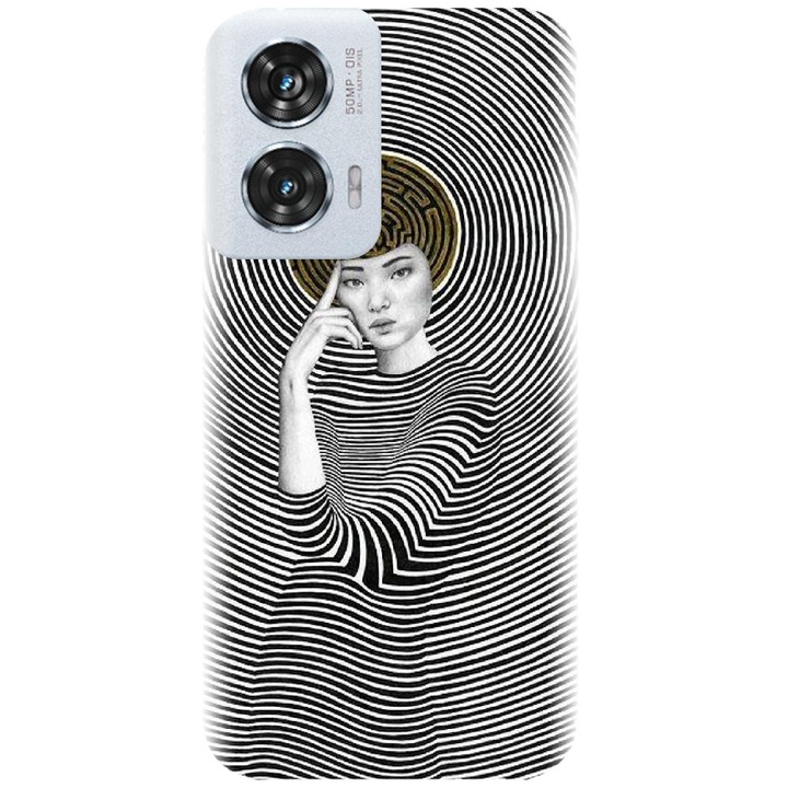 Силиконов калъф, съвместим с модел Motorola Moto Edge 50 Fusion - Collage Maze