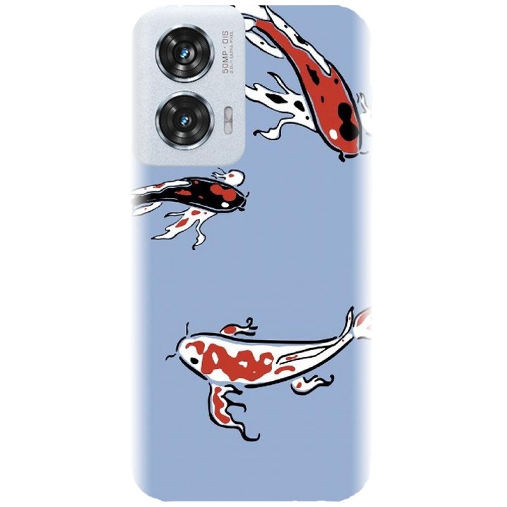 Husa din silicon compatibila cu Motorola Moto Edge 50 Fusion - model Fish