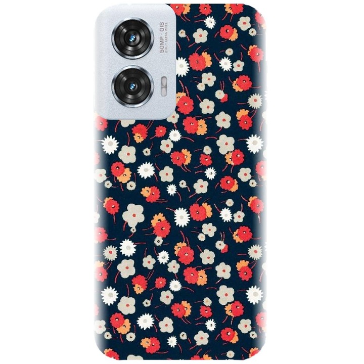 Husa din silicon compatibila cu Motorola Moto Edge 50 Fusion - model Floral Colorat