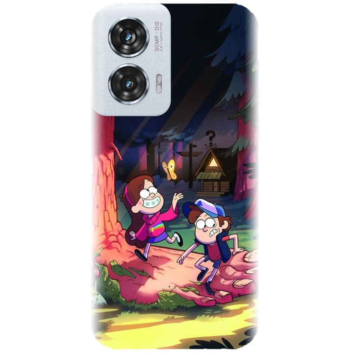 Husa din silicon compatibila cu Motorola Moto Edge 50 Fusion - model Gravity Falls