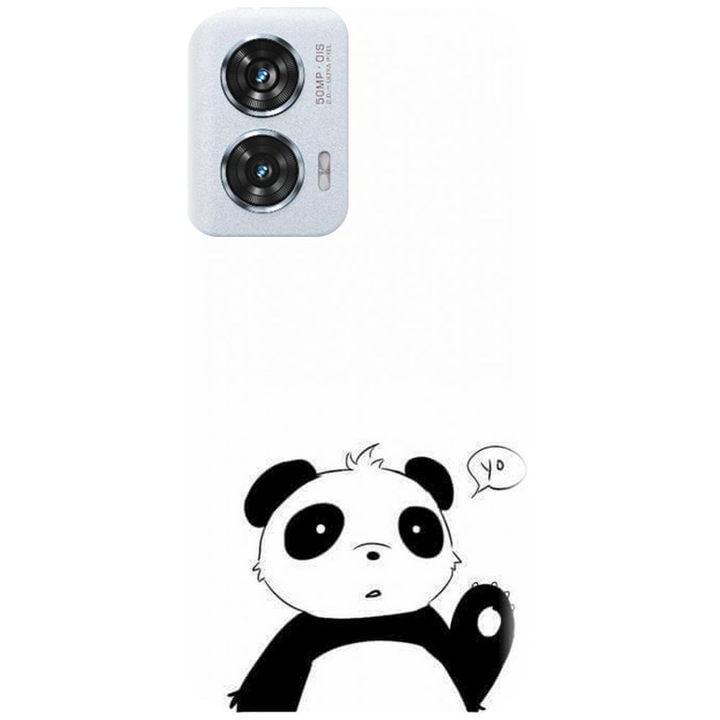 Husa din silicon compatibila cu Motorola Moto Edge 50 Fusion - model Panda Cellphone