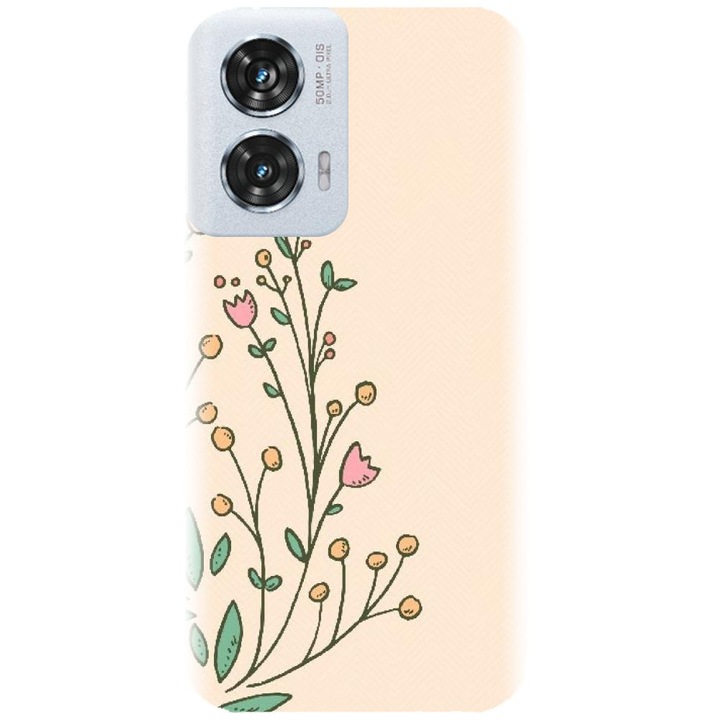 Силиконов капак, съвместим с модел Motorola Moto Edge 50 Fusion - Small Flowers