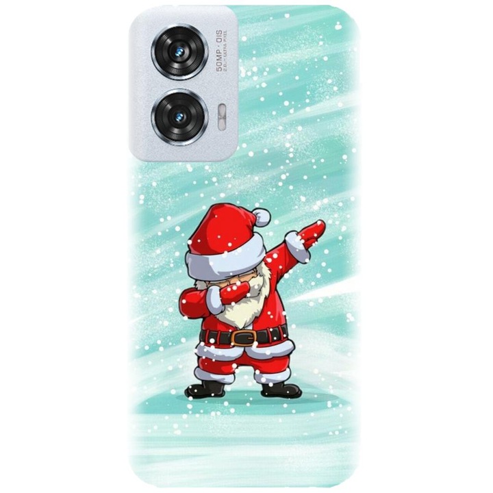 Husa din silicon compatibila cu Motorola Moto Edge 50 Fusion - model Santa Dance
