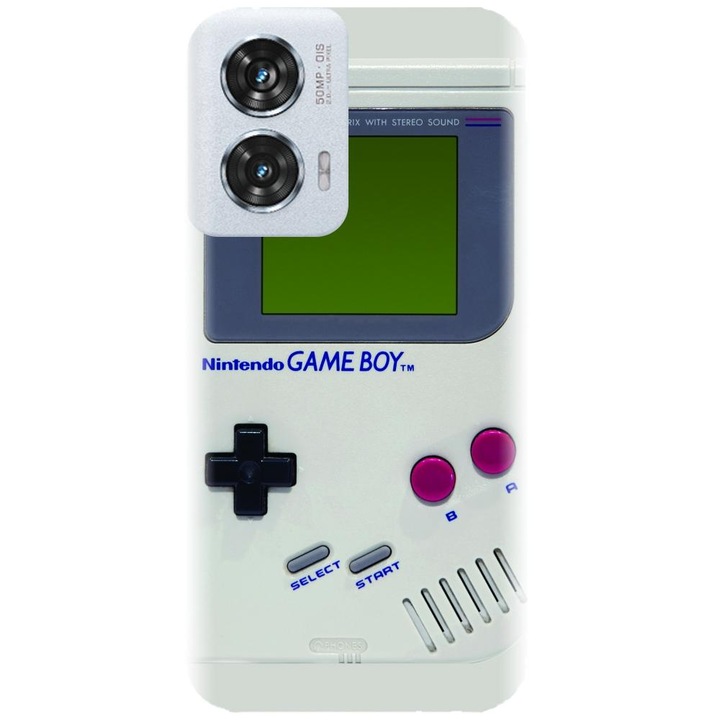 Husa din silicon compatibila cu Motorola Moto Edge 50 Fusion - model Retro Game Boy