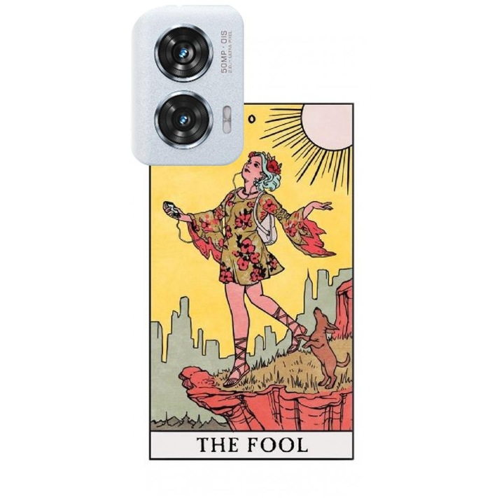 Силиконов калъф, съвместим с модел Motorola Moto Edge 50 Fusion - Tarot The Fool Classic
