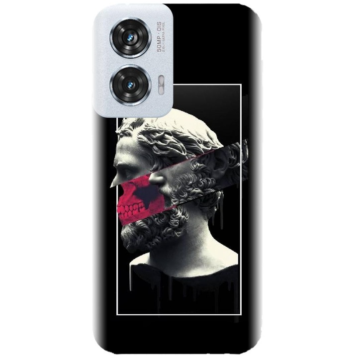 Husa din silicon compatibila cu Motorola Moto Edge 50 Fusion - model Smoking Sculpture