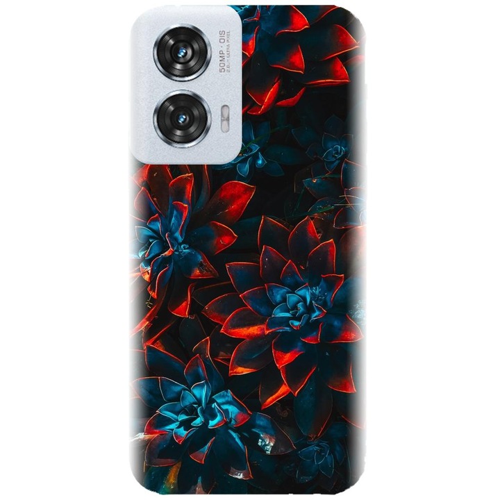 Husa din silicon compatibila cu Motorola Moto Edge 50 Fusion - model Planta Suculenta